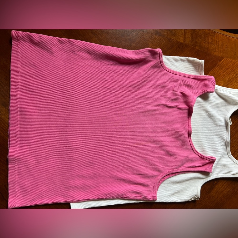 Two tank tops. White and pink - Picture 6 of 6